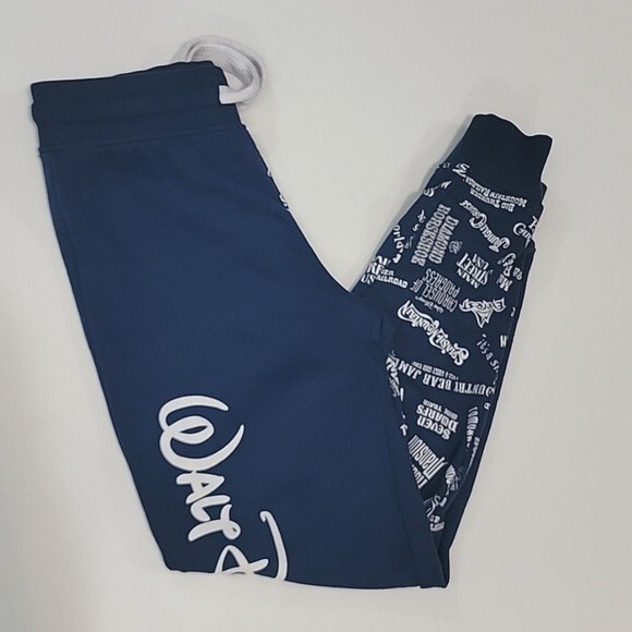 DISNEY PARKS Movie Spellout Jogger Sweatpants size S - Picture 1 of 8